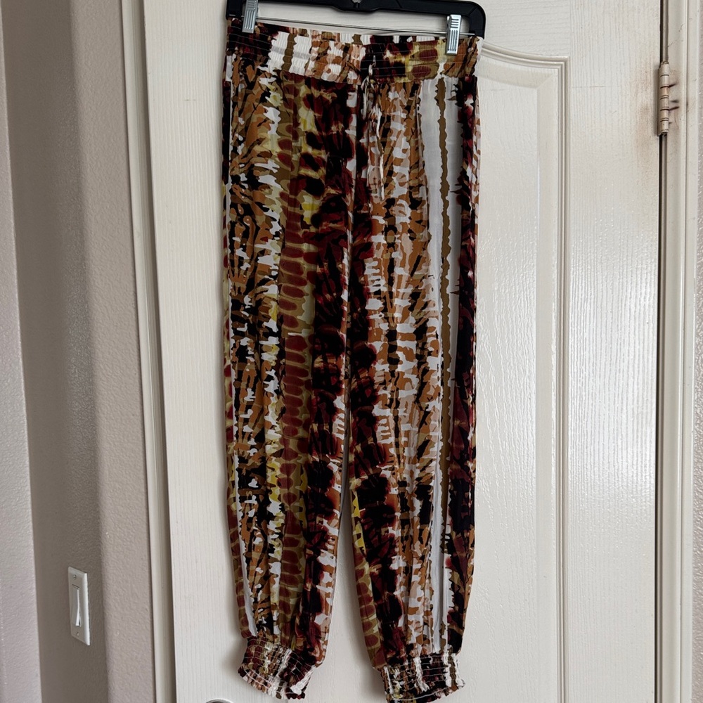 Da-Nang Brown and White Patterned Pants